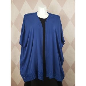 Love Cameron | Blue Crochet Kimono